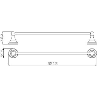Полотенцедержатель Rav Slezak Morava MKA0701/55CMAT Черный матовый