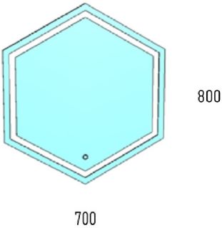 Зеркало с подсветкой Corozo Теор 70см SD-00000922