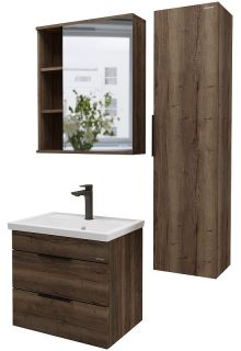 Шкаф-зеркало Grossman Форта 2060032 60см тёмный дуб