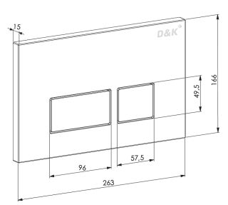 Клавиша смыва DQ Berlin DB1439025 Черная