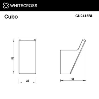 Крючок WHITECROSS Cubo CU2415GM оружейная сталь