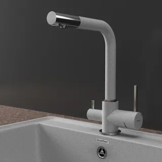 Смеситель для кухни GranFest 3611 серый