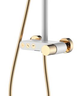 Душевая стойка Boheme Stick 128-WG белый/золото