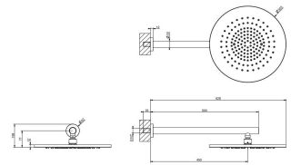 Верхний душ Gessi 316 54148.239 35 см брашированная сталь