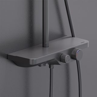 Душевая стойка Damixa Apollo 947730300 Черная матовая