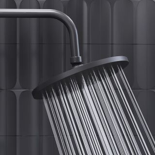 Душевая стойка Damixa Jupiter 977800300 с термостатом Черная матовая