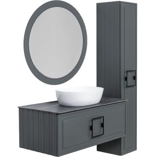 Зеркало La Fenice Terra FNC-02-TER-G-65 серое матовое 65 см