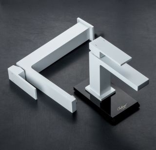 Смеситель для раковины Boheme Qubic 471-MW белый матовый