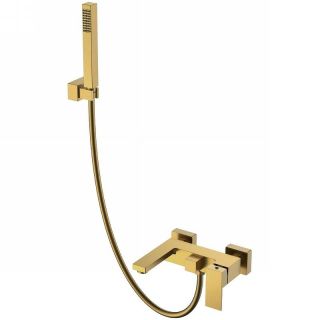 Смеситель для ванны Boheme Qubic 473-BR бронза