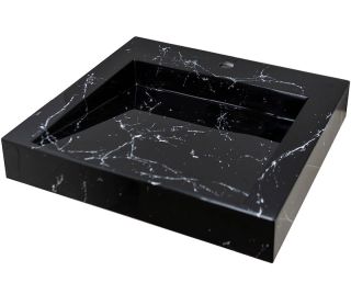 Раковина над стиральной машиной Stella Polar Берта SP-00001403 60см чёрный мрамор