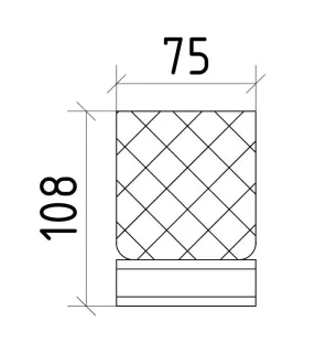 Стакан для зубных щёток Boheme Royal Cristal 10931-G-B золото/чёрный