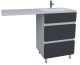 Тумба под раковину для стиральной машины Stella Polar Корделия 60см серый SP-00001043