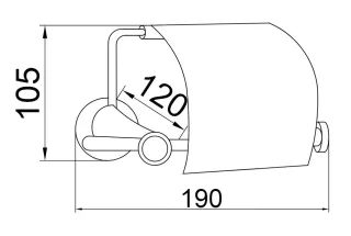 Держатель для туалетной бумаги с крышкой Boheme Chiaro 10501 золото