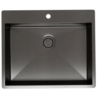 Мойка кухонная Reflexion Iseo 60-BL RX2260BL оружейная сталь