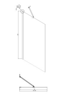 Шторка на ванну Ambassador Bath Screens 16041103 80см хром/прозрачное