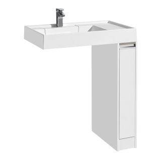 Тумба под стиральную машину Акватон Лондри 20см белый 1A236101LH010