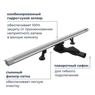Душевой лоток обрезной RGW SDR-50S 76215060-13 60 см сатин