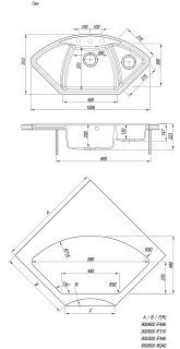 Кухонная мойка Florentina Гави бежевый