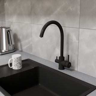 Смеситель для кухонной мойки с фильтром RUSH (SUS9035-37Black)