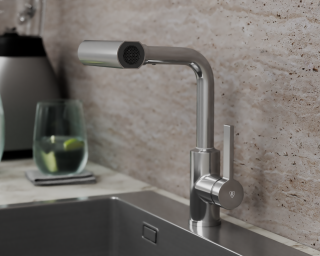 Смеситель для кухни с поворотной лейкой RUSH Tinos (TI3732-17)