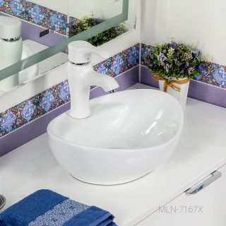 Накладная раковина Melana 7167X-805 41см белый