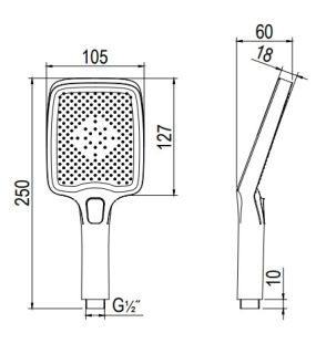 Смеситель для ванны с коротким изливом RUSH Thira (TR3635-44Grey)