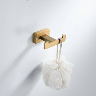 Крючок для ванной комнаты двойной Shevanik SG5621G золотой сатин