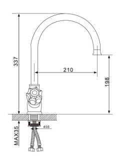 Смеситель для кухни Gappo G4064 хром