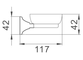 Мыльница Haiba HB8502 хром