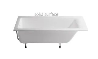 Ванна из искусственного камня Astra-Form Нейт 01010091+08010054 170x75 см с щелевым переливом донный клапан белый матовый