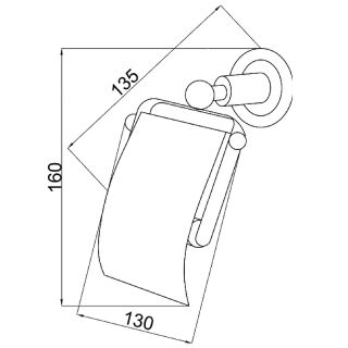 Держатель для туалетной бумаги с крышкой Boheme Murano 10901-V-CR хром/фиолетовый