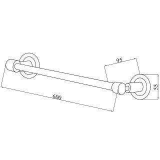 Полотенцедержатель Boheme Murano 10902-CH-G золото/шоколад