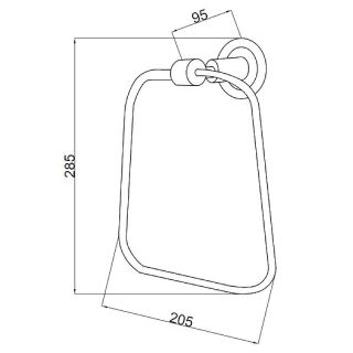 Полотенцедержатель Boheme Murano 10905-W-G золото/белый