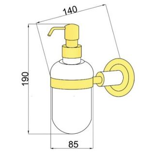 Дозатор для жидкого мыла Boheme Murano 10912-GR-G золото/бирюзовый
