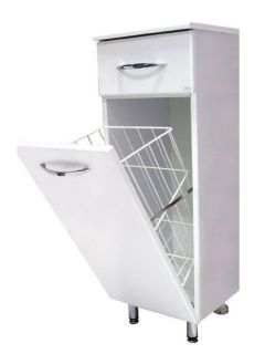 Полупенал напольный Onika Каприз 403003 с бельевой корзиной 30см белый