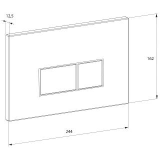 Клавиша смыва DQ Rhein DB1499002 Хром матовый
