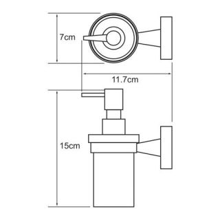 Wasserkraft Isen K-4099 Дозатор для жидкого мыла стеклянный 170 ml