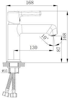 Смеситель для раковины Haiba HB10814-7 чёрный матовый