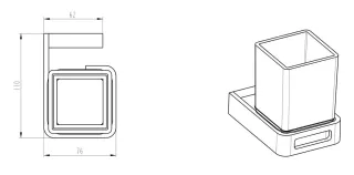 Стакан для зубных щёток Boheme Q 10944-BR бронза