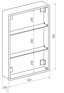 Зеркало-шкаф с подсветкой Sintesi Corso SIN-SPEC-CORSO-60 60см белый