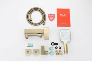 Смеситель для ванны Raglo R01.30.03 золотой сатин