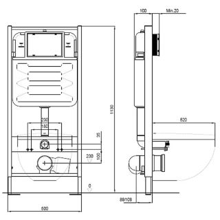 Комплект унитаза с инсталляцией Aquatek SET AQUATEK ПОЛАРИС-013 4в1 с сиденьем Микролифт и клавишей смыва никель