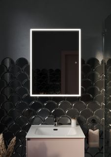 Зеркальный шкаф с подсветкой Sancos Cube CU600 80см белый