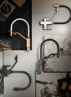 Смеситель для кухни Raglo R85.62.03 с подключением фильтра золотой сатин