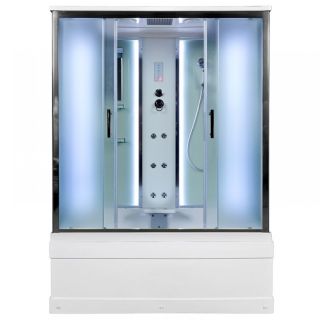 Душевая кабина Deto ЕМ4515 LED с гм. 150х85х220 см