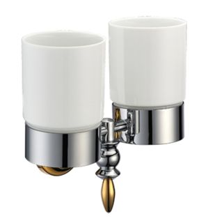 Стакан двойной Melana MLN-820011 хром/золото