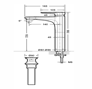 Смеситель Bravat Source F1173218CP-A-ENG для раковины