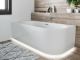 Акриловая ванна Riho Desire Corner Velvet Sparkle System LED B087004105 R 184x84см с аэромассажем и подсветкой белый матовый