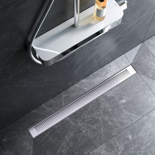 Душевой лоток AM.PM PrimeFlow 80 W02SC-P11-080-01SB с решеткой Хром матовый Cut Gradient