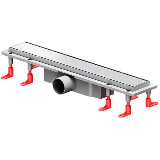 Душевой лоток AM.PM PrimeFlow 50 W02SC-U11-050-04SB с решеткой Хром матовый / под плитку Tile